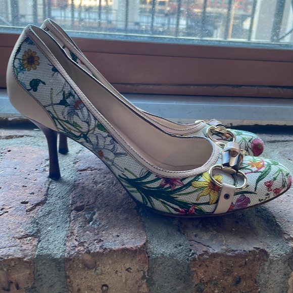 Gucci Floral Horsebit Heel Sz 9 - Picture 11 of 15